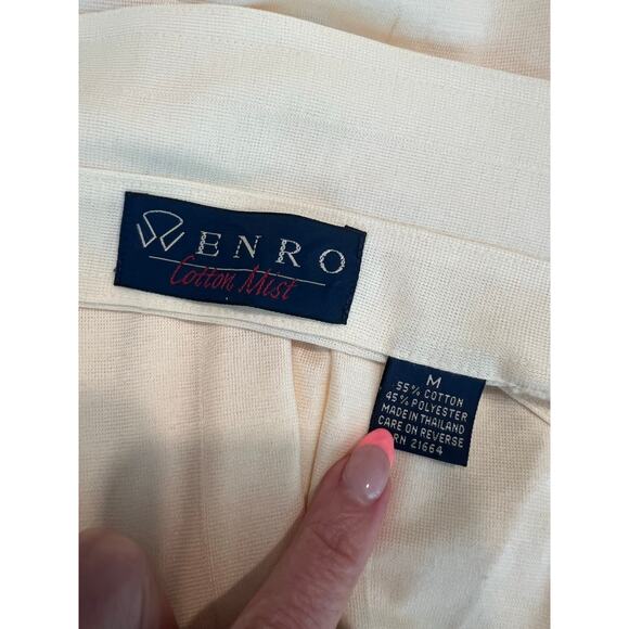 Enro Cotton Mist Cotton Blend Golf Polo Pale Yellow Size Medium JL - Picture 5 of 9